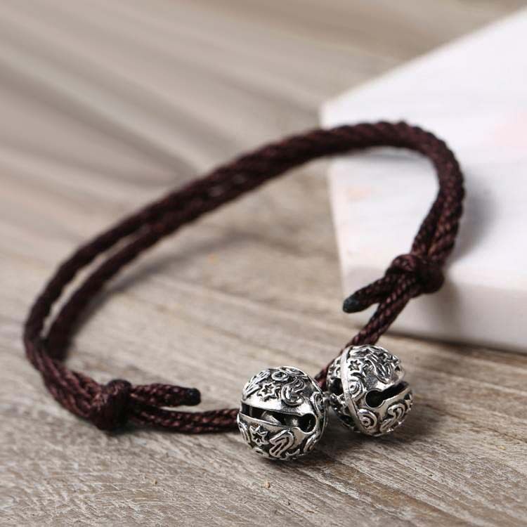 古风铃铛脚链高级感气质学生情侣脚链中国风红绳脚链复古宫铃脚链