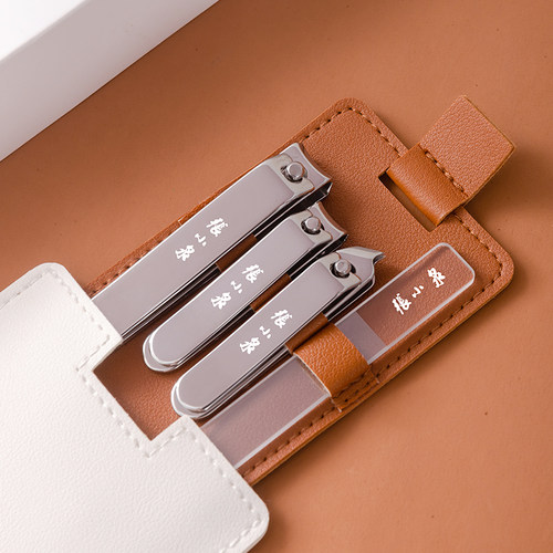 张小泉倾盈指甲刀套装修剪指甲钳四件套家用脚趾甲美甲斜口收纳包