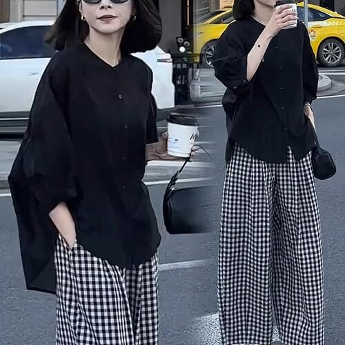 时尚休闲套装女2025春夏新款