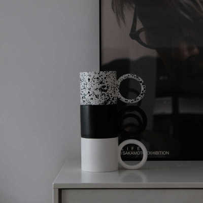 清仓艺术泼墨斑点咖啡杯陶瓷北欧