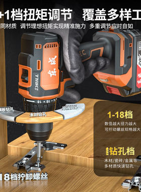 东成无刷电钻多功能家用手电钻DCJZ2059D大扭力电动螺丝刀起子机