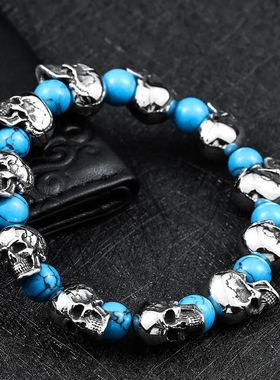 时尚亮眼骷髅头手串配饰个性独特