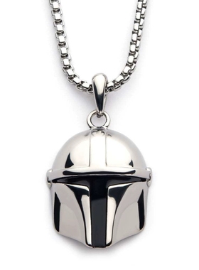 星球大战曼达洛人头盔吊坠项链 帅气面具项链