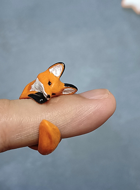 Lbvymo女可爱狐狸戒指开口款