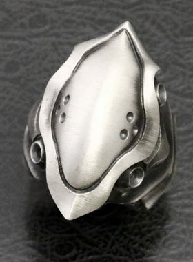 男女金属赛博朋克机甲戒指