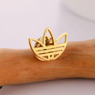 潮男女时尚三叶草胸针 运动休闲外套领针大头针百搭金属服装配饰