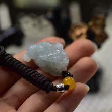 天然翡翠a货三脚蟾挂件招财吊坠1