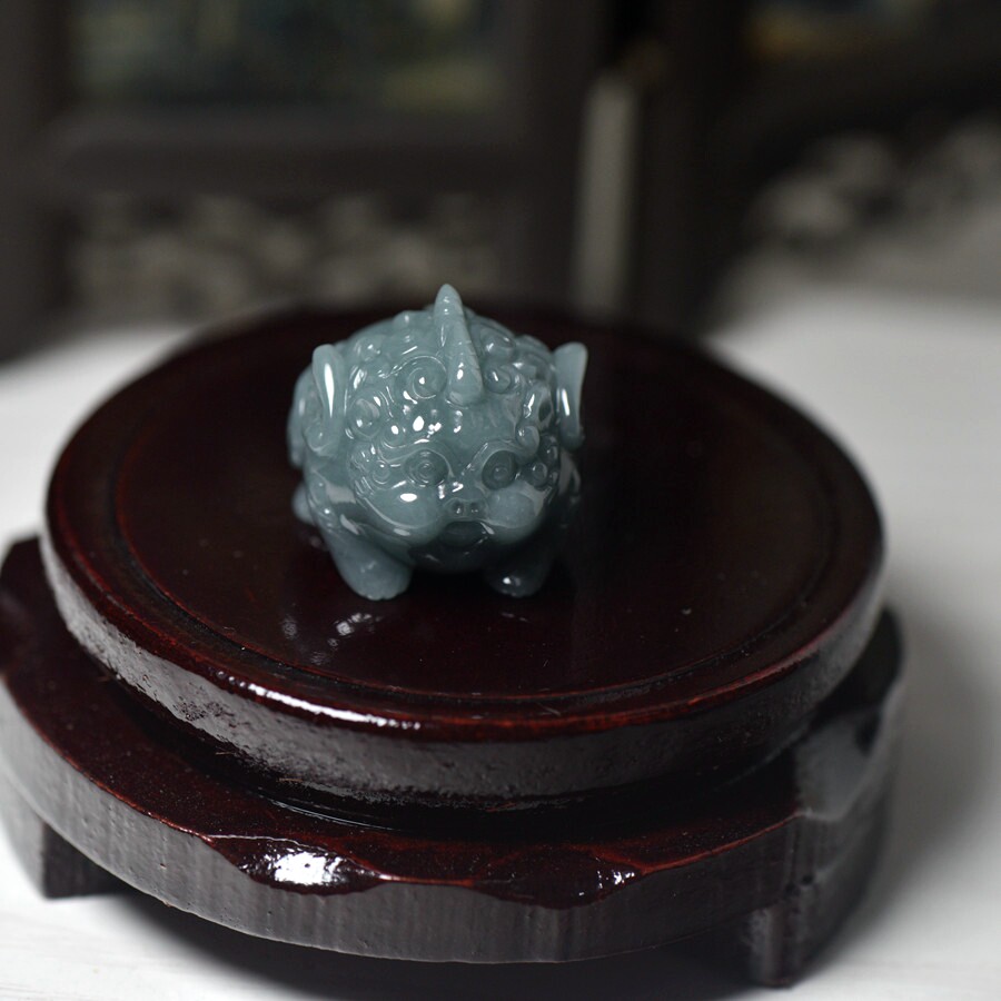 天然翡翠A货玉石貔貅摆件玉器饱满玉器立体貔貅保A带证书