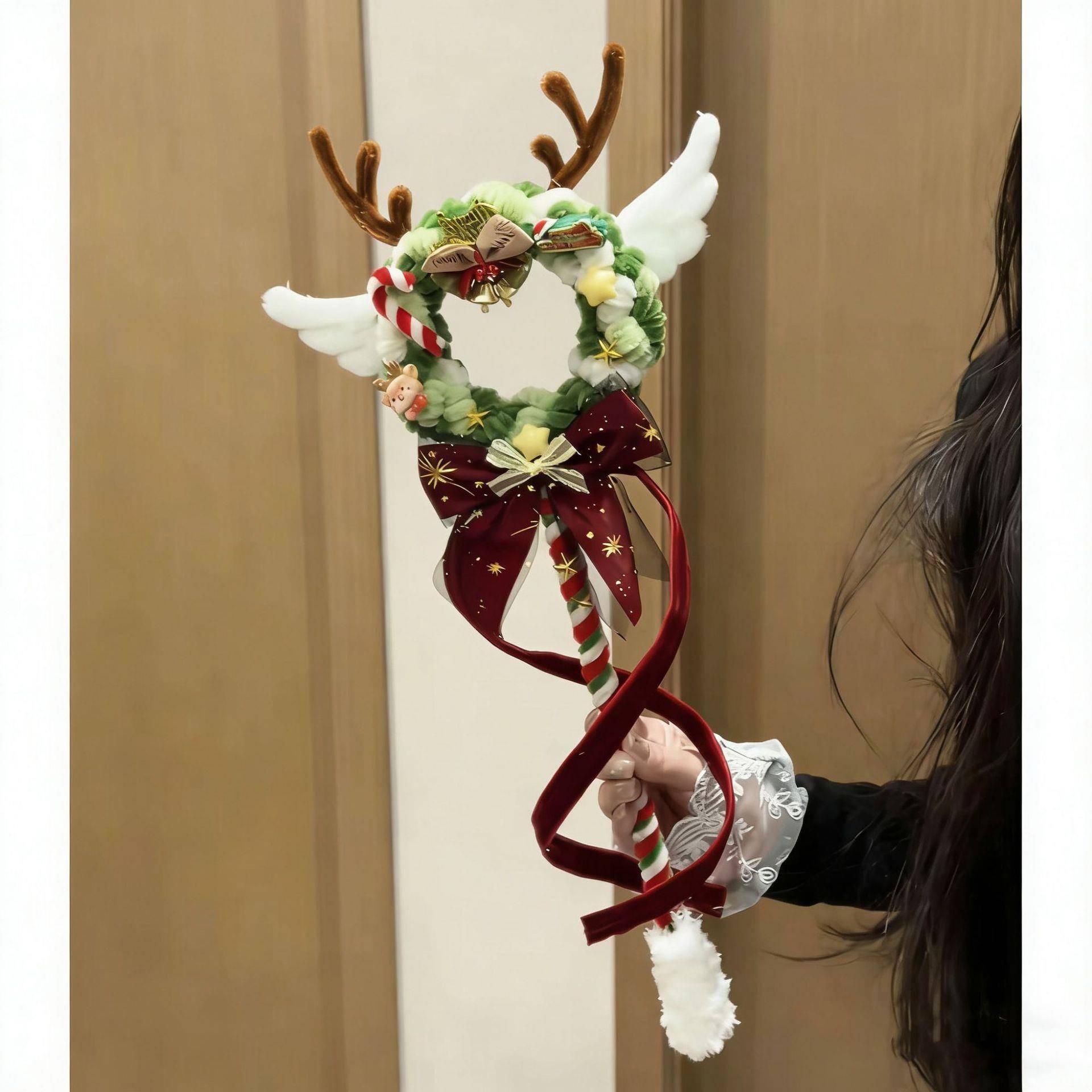 扭扭棒圣诞魔法棒飘带麋鹿手工D圣诞礼品