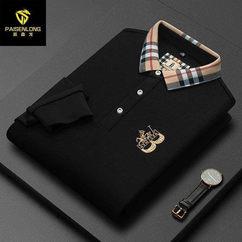 群豪正品高端伟志秋冬中年男士长袖T恤POLO衫刺绣电脑领上衣男POL,男装,T恤,淘宝优惠券,粉丝福利购,淘宝优惠卷