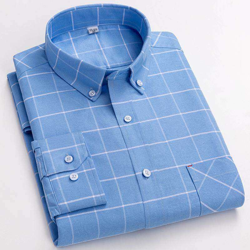 群豪正品高端伟志纯棉牛津纺男士衬衫长袖水洗棉格子大码外贸供应,男装,T恤,淘宝优惠券,粉丝福利购,淘宝优惠卷
