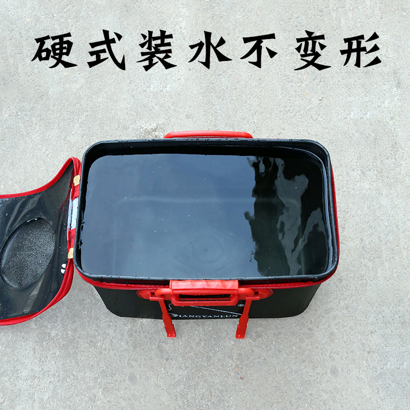 加厚不可折叠鱼桶路亚桶双层硬壳活鱼桶矶钓桶一体成型钓鱼桶鱼箱