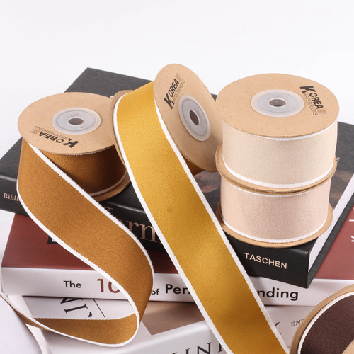 纯色白毛边缎带蝴蝶结发饰彩带