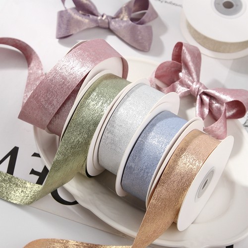 双色烫金丝带手工DIY发饰发夹辅料彩带家居花束礼盒包装装饰织带