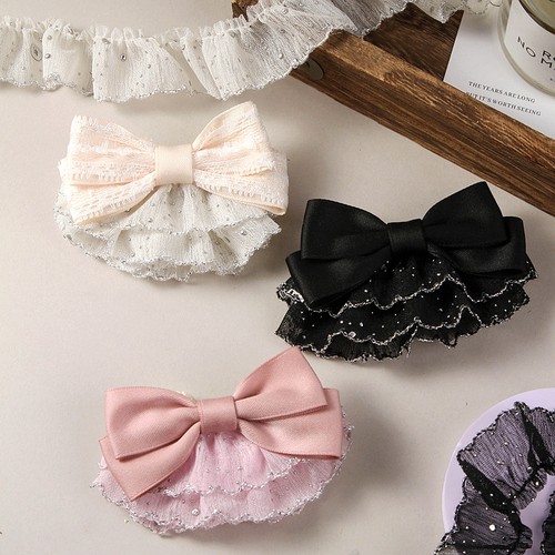 烫银点雪纺褶皱狗牙蕾丝花边银丝拷边织带 diy娃衣裙摆辅料丝带