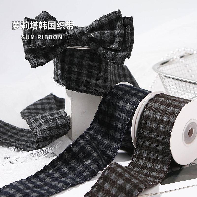 复古英伦波浪边绒毛格子织带DIY蝴蝶结发饰礼盒包装材料格纹丝带,纺织面料/辅料/配套,织带/丝带/缎带,淘宝优惠券,粉丝福利购,淘宝优惠卷