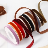 9mm宽10码 单面植绒带手工蝴蝶结丝带diy材料头饰发夹服装 草帽绑带