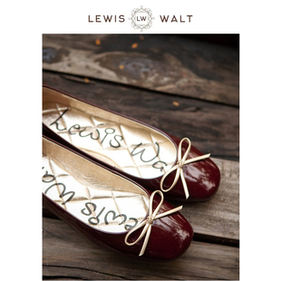 小红鞋 Walt方头浅口牛羊漆皮女平蝴蝶结芭蕾平底软底法式 Lewis