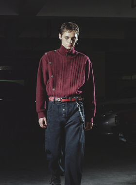 【XSPACE】RICHILL MELANCHOLY 丨闪电纹门襟挡片弯刀水洗牛仔裤