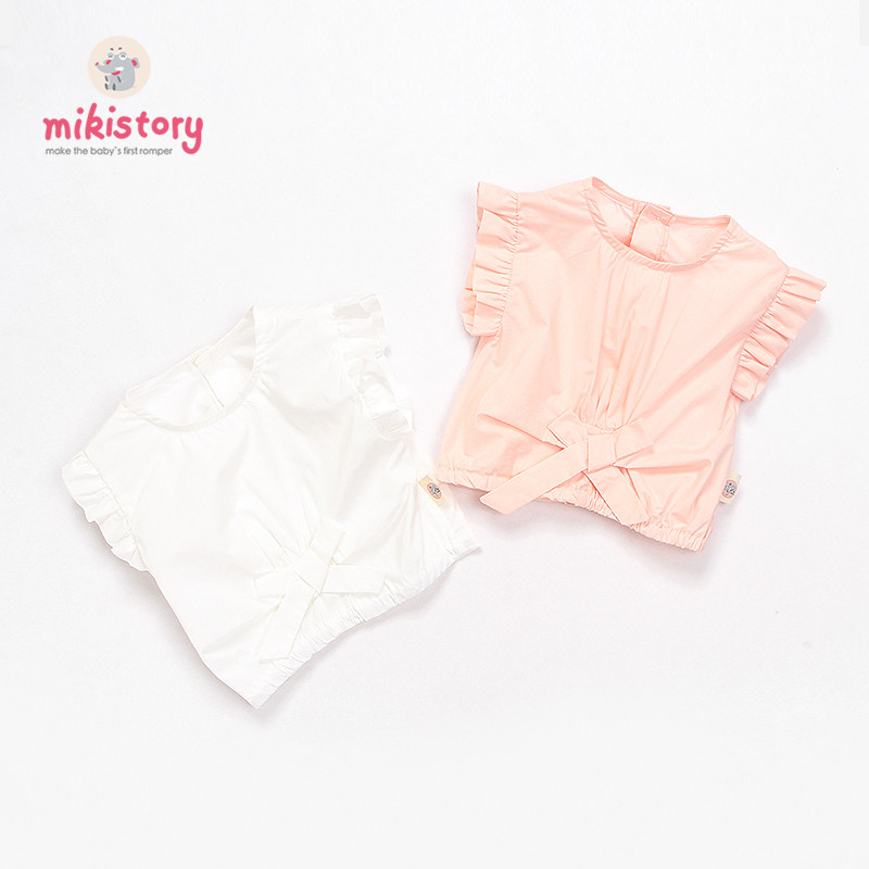 girl baby Baby unlined upper garment 1-3 summer shirt cotton material baby jacket Children Summer 6 Short sleeved Solid shirtin the Children/Baby/Family fitted , Shirt  category - from Buy2taobao.com to provide professional Taobao agent buy service