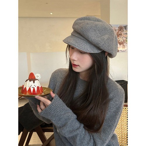复古日系软檐软顶八角帽