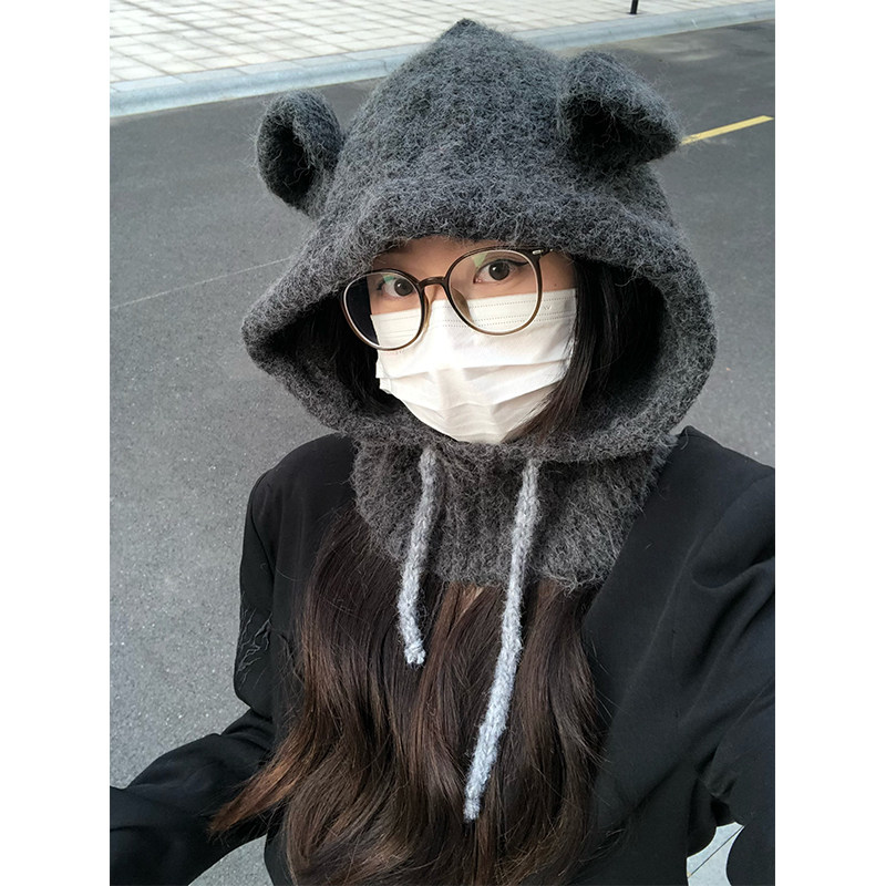 可爱休闲保暖骑车防风拉法帽