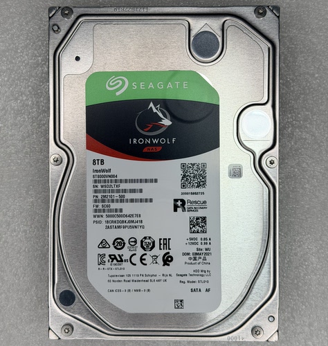 希捷酷狼8T ST8000VN004 7200转NAS垂直8TB机械硬盘 - 封面