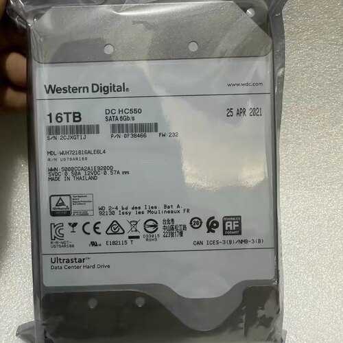 WD/西部数据 HC550 He氦气16T