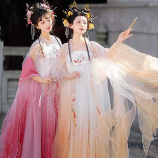 新款汉服女 南城郡主 齐胸襦裙改良日常唐制诃子裙破烂大袖衫