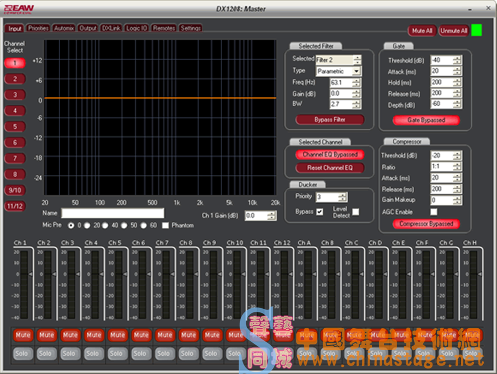 EAW UX8800软件 EAW DX810软件eaw dx8处理器软件 EAW MX系列软件