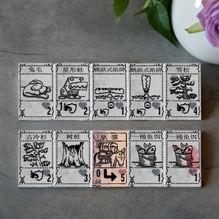 邪恶冥刻桌游卡牌中文铭刻卡片单面水晶磨砂鼹鼠猫游戏道具单面卡