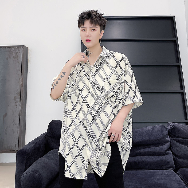 高品质短袖衬衫男士夏季商务休闲衬衣个性时尚花衣服D705P55,男装衬衫,星座312B-1