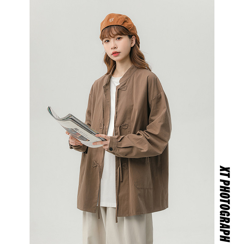 中性风2023秋季新款风系绳休闲宽松外套D788P95,女装短外套,星座312B-1
