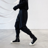 2021秋装山本风暗黑系个性另类小众设计男士宽松束脚长裤D678P70，男装休闲裤，星座312B-1