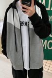 2021春季新款拼色卫衣男韩版连帽夹克外套D606P65，男装卫衣，星座312B-1