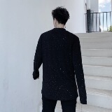 2021秋季新款暗黑长袖打底衫圆领长袖t恤D667，男装T恤，星座312B-1