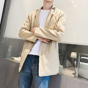 2023春款短风衣 小领短风衣 男款风衣外套休闲潮款时尚外套D90P85图片