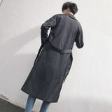 2023秋款潮品风衣男潮款长款时尚外套风衣韩版修身男风衣D54P135，男装风衣，星座312B-1