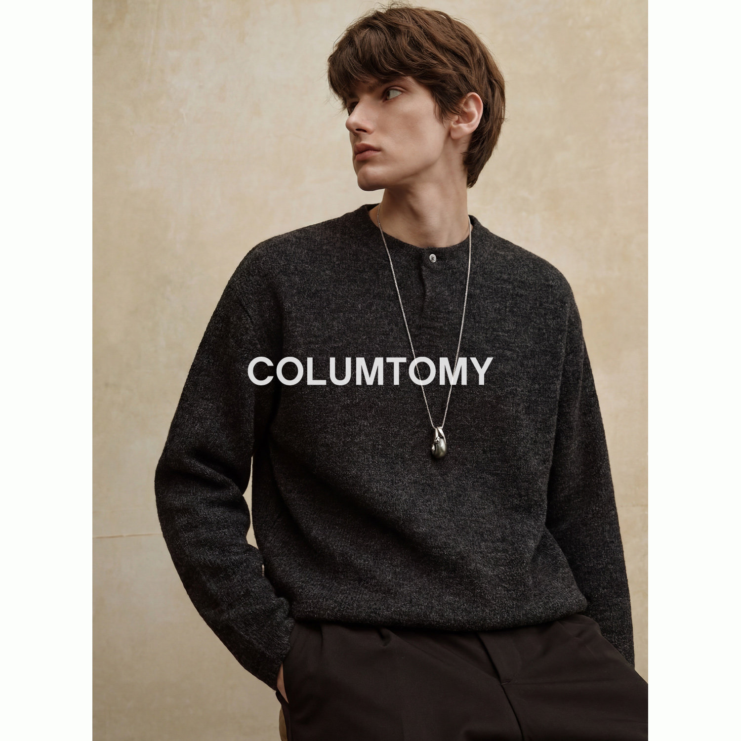 美式老钱风圆领纯色卫衣男士2026春秋季重磅上衣潮牌高级感打底衫