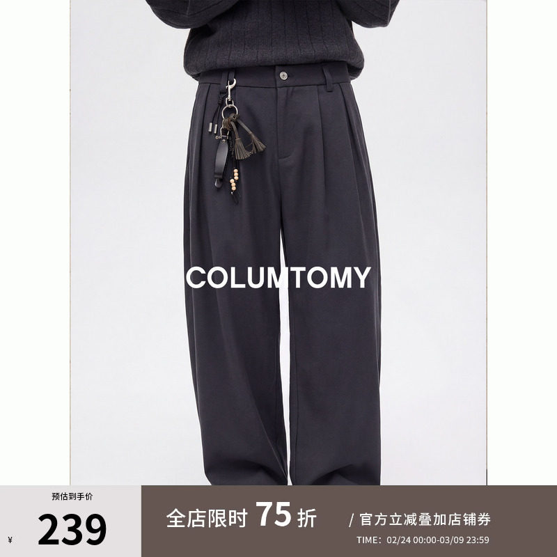 【口粮单品】2025A/W冬季新款男士加绒休闲裤加厚直筒高端西裤子