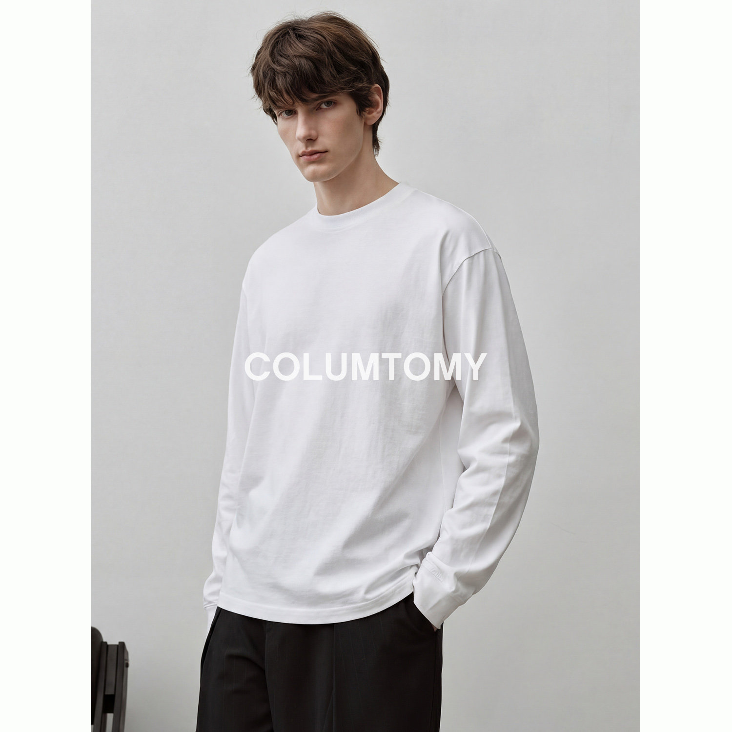 美式圆领纯色卫衣男士2026春秋季重磅上衣老钱风潮牌高级感打底衫