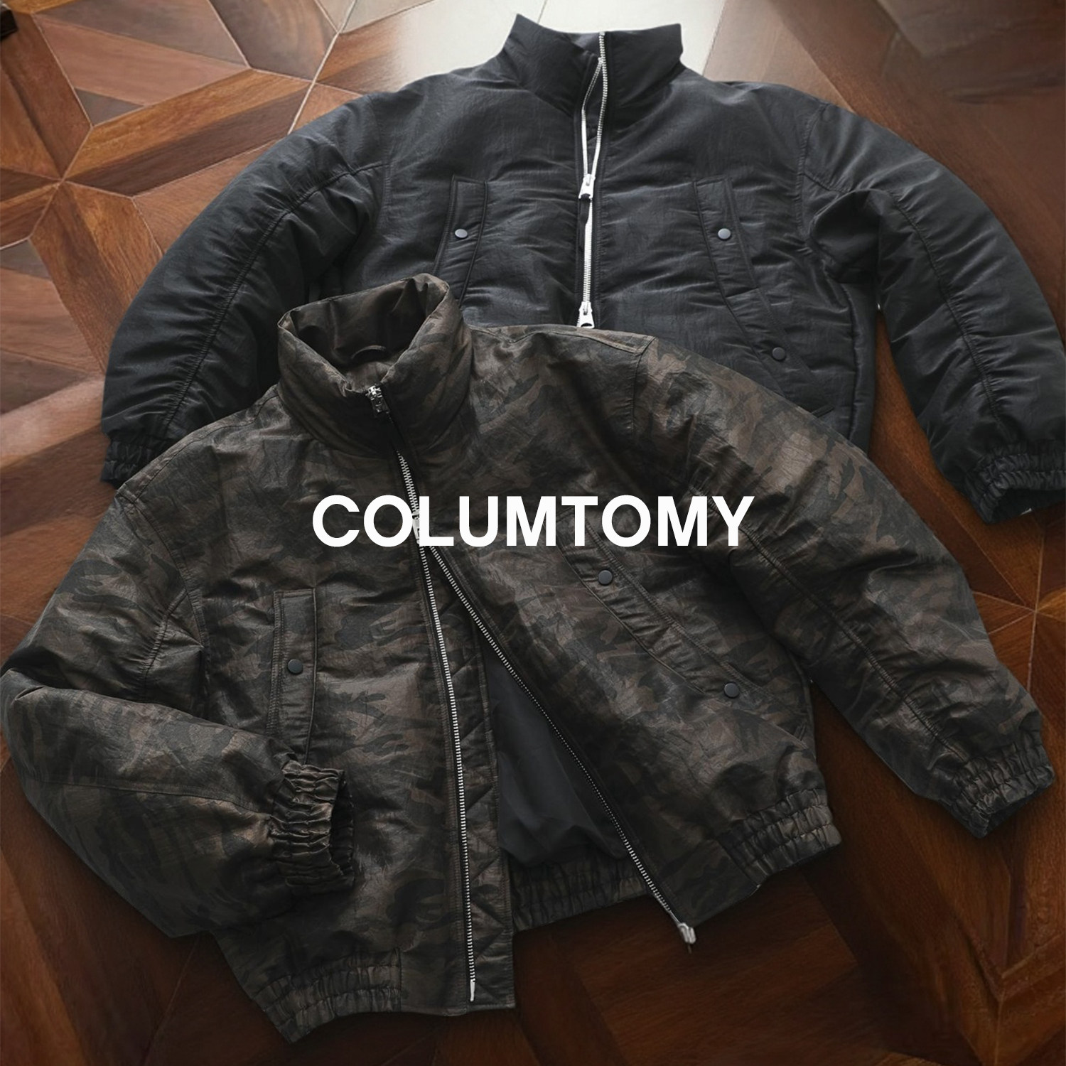 【安心90白鹅绒】2025AW冬季新品迷彩羽绒服男士立领加厚保暖外套