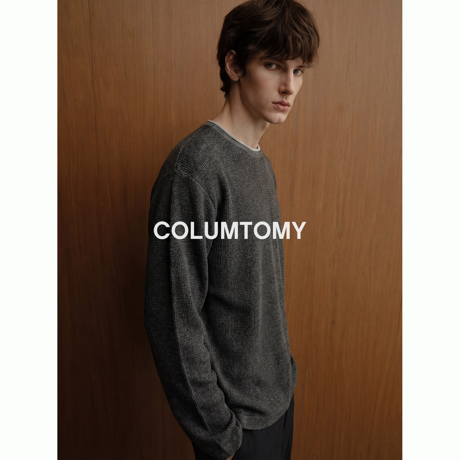 2026春秋季新款CLeanfit男士毛衣假两件休闲上衣圆领老钱风针织衫