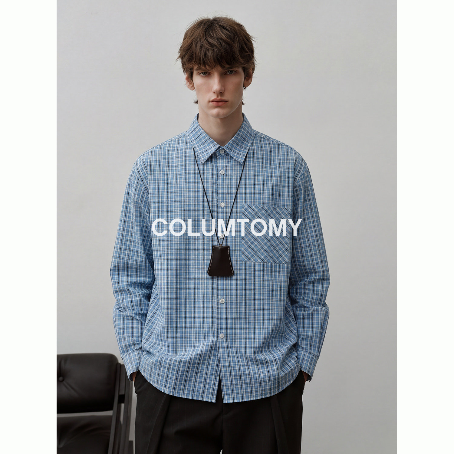 格子衬衫2026春季新款外套潮牌老钱风长袖宽松休闲上衣男士高级感