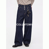 原牛做旧水洗牛仔裤 男2026春秋季 新款 美式 宽松休闲cleanfit长裤 子