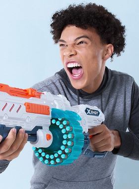 ZURU加特林大容量涡轮旋转发射器男xshot软弹枪男孩儿童玩具礼物