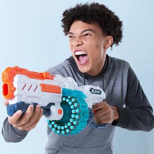 ZURU加特林大容量涡轮旋转发射器男xshot软弹枪男孩儿童玩具礼物