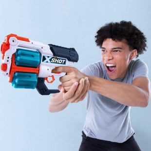 ZURU狂暴转轮发射器XSHOT男孩手动玩具软弹枪儿童生日小孩礼物套