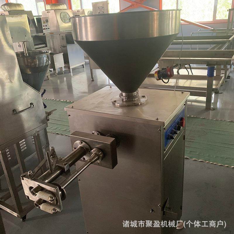 香肠气动定量灌肠机火腿肠灌肠打卡一体机淀粉肠打铝丝卡扣机器