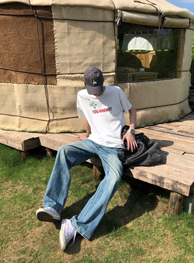 BUFANSTUDIO“YouKnowIt”生花刺绣短袖T恤男女宽松休闲百搭上衣